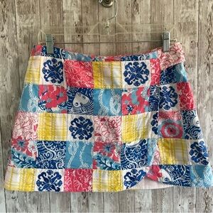 Lilly Pulitzer A-Line Patchwork Mini Skort 4